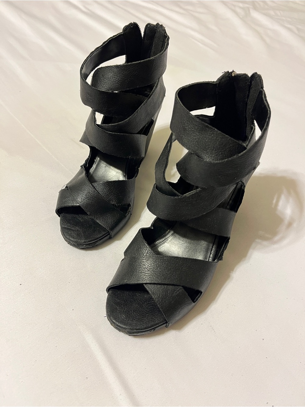 Mossimo Supply Co. Black Wrap-Strap High Heel Sandals